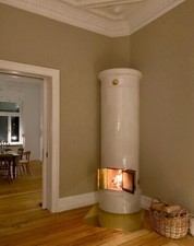 Kachelofen - Grundofen, Gemauerter Rund Ofen, Replikation - Art Déco