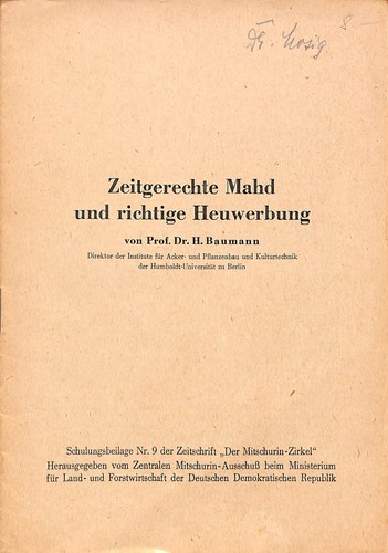 Zeitgerechte mahd und - zeitgerechte,