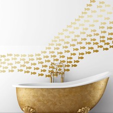 Wandtattoo Fische Set GOLD