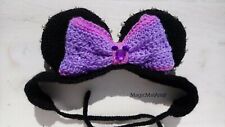 Magic Lila Schleife Haarband Wolle Gehäkelt Disney Micky Maus Ohren