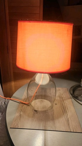 Tischlampe glas orange - glas, vintage