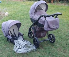 Kinderwagen My Junior Vita Kombi Kombikinderwagen 2 in 1 Grau Buggy + Wanne 