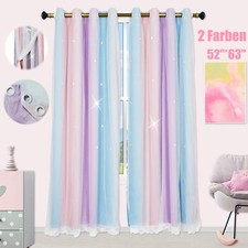 1-2PCS Doppelschicht Vorhang