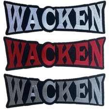 W:O:A - Patch - Wacken Aufnäher Wacken Schriftzug Groß Bandpatch Kutte