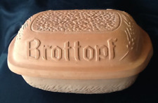 großer mit  Schrift Brottopf  Backes Keramik Ofenfest Brotbehälter 2800 Gramm