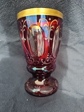 Überfangglas Vase Kelch Top