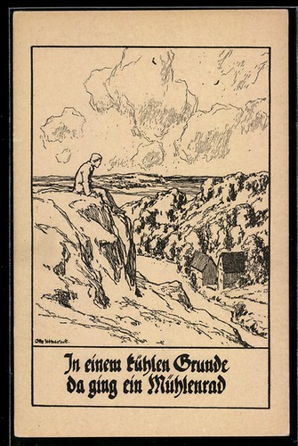 Künstler otto ubbelohde - künstler-ak,
