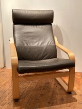 IKEA Poäng Freischwinger Birke, Lederpolster braun, Top Zustand