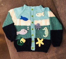 Jacke handgestrickt Gr. 92 mit