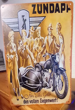 Blechschild alte Werbung  ZÜNDAPP