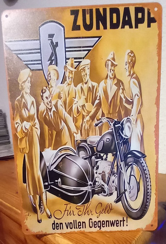 Blechschild alte werbung - blechschild,