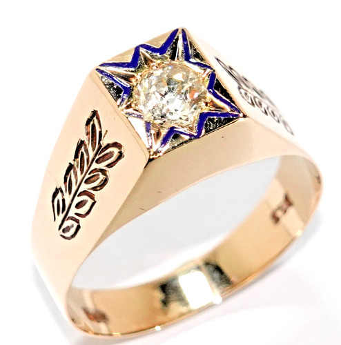 Ring gold herren diamant - ring,