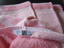 MÖVE 4 vintage Handtücher Frottee Handtuch 80er 70er Baumwolle rosa Frottier Neu