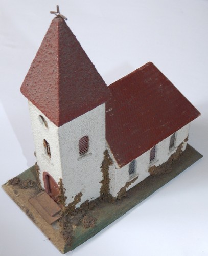 Retro kirche auf holz - retro, vllt