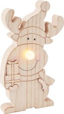 VBS Holz Elch mit LED Nase