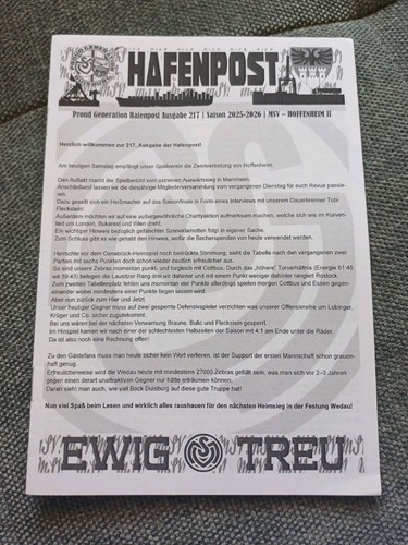 Fanzine ultras flyer hafenpost - ultras,