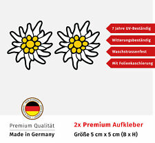 Edelweiss Aufkleber 2x Premium