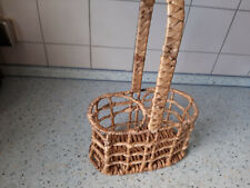 Vintage Flechtkorb,  Flaschenkorb, Dekokorb  2 Flasche