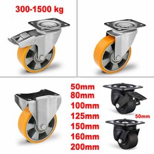 Schwerlastrollen Transportrolle Lenkrolle 100 125 160 200mm 200kg 500kg 1000kg 