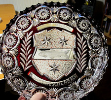 Kristall Pokal Schale Handarbeit SPD Ortsverein Windisch Eschenbach rubinrot top