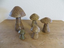 5 x  Pilze Pilz Keramik 6 - 17 cm  Töpferei Dekoration