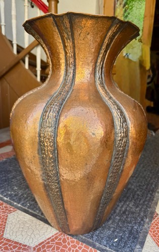 Große kupfer bodenvase - große,