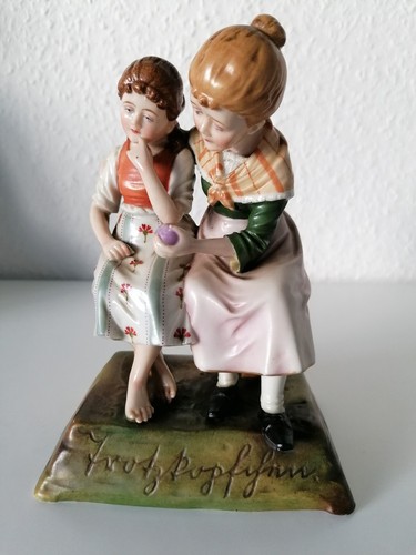 Porzellanfigur mutter mit kind - porzellanfigur,
