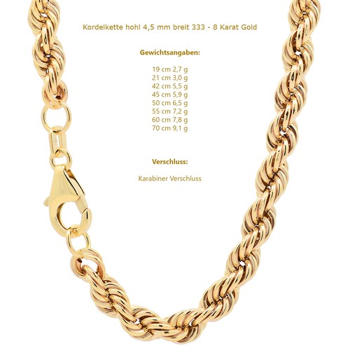 Edle goldkette kordelkette - edle,