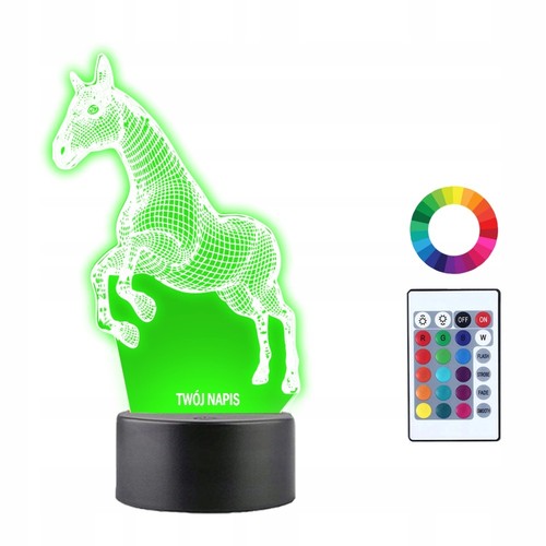 Led nachtlampe pferd - 3d,
