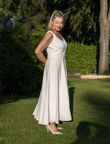 Weißes brautkleid linie - brautkleid, a-linie