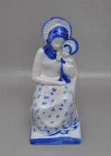 Madonna mit Kind - Maria im Sternenkleid - signiert Plewa