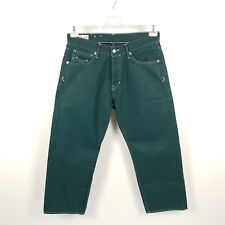 Kings Of Indigo Jeans Thor Cropped Herren W32 L32 Grün Straight Denim Hose KOI