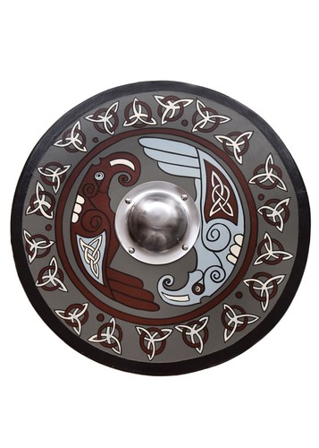 Wikingerschild mit raben motiv - wikingerschild, raben-motiv