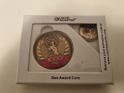 Geocoin 1000 finds funde - geocoin,