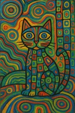Katze Von Hundertwasser
