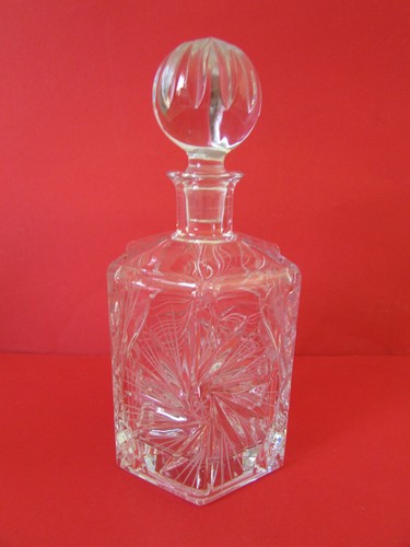 Alte karaffe glas bleikristall - karaffe,