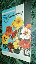 Alter Katalog Versandhaus Erfurt, Blumen, Pflanzen Frühjahr 1962