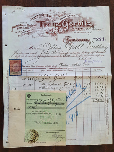 Alte rechnung 1910 - alte,