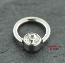 TITAN Lippenbändchen Intim KLAR Ohr Piercing Tragus 1,2mm