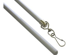 Schleuderstab für Gardine und Vorhänge silber Bedienlänge Stablänge 1m Aluminium