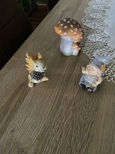 Herbstdeko Pilz, Eichhörnchen und Zwerg