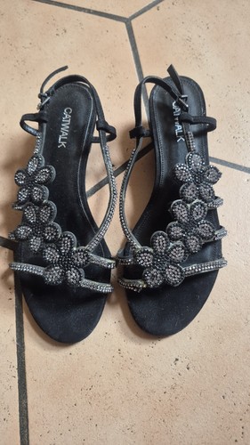 Sandalen strass silber - gr., 38
