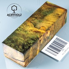 2080 Pappel Maser | 120x40x30 | Griffblock stabilisiert | ACRYHOLZ | Messergriff