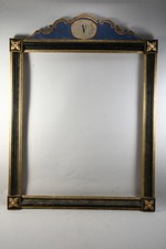 Q40X01- Empire Rahmen für Kreuzwegstation Holz gefasst teils vergoldet 19.Jh