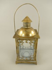 Laterne Metall Windlicht 50 cm hoch Garten gold  Shabby Chic gold