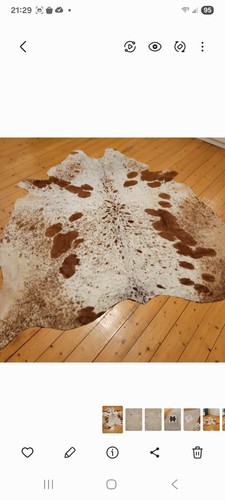 Neues kuhfell braun beige - kuhfell,