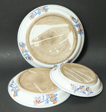 3 alte schwere Fayence Teller