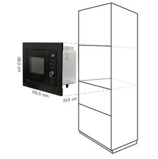 OK. OMWG 2024 BI DB, Einbau- Mikrowelle (800 Watt, Grillfunktion)