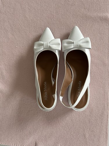 Sling pumps weiß alba - alba, moda