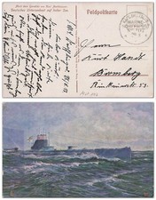 AK Deutsche U-Boot auf See